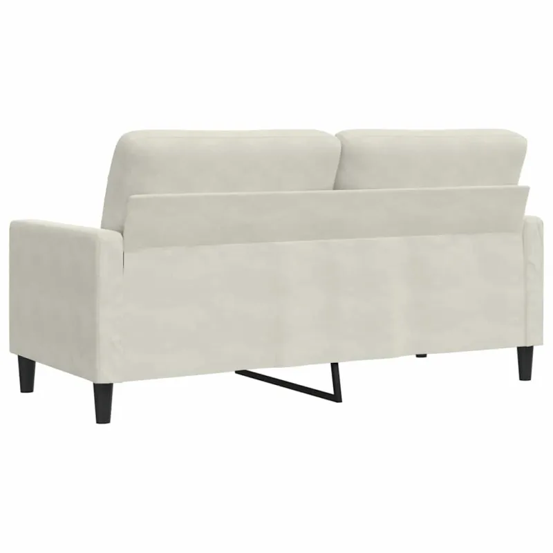 Dvivietė sofa, kreminės spalvos, 140cm, aksomas