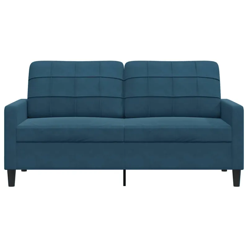 Dvivietė sofa, mėlynos spalvos, 140cm, aksomas