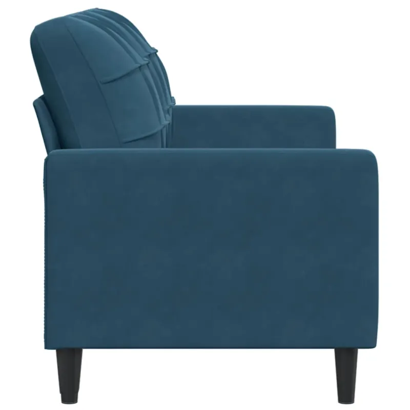Dvivietė sofa, mėlynos spalvos, 140cm, aksomas