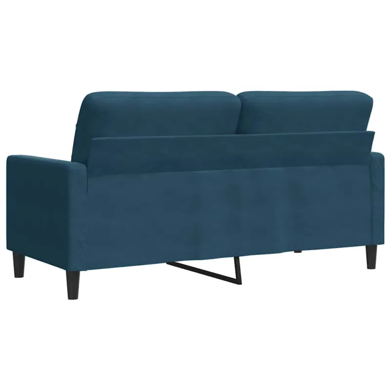 Dvivietė sofa, mėlynos spalvos, 140cm, aksomas