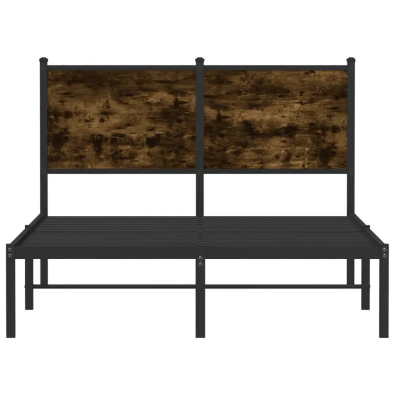 Lovos rėmas be čiužinio, dūminio ąžuolo, 120x190cm, metalas