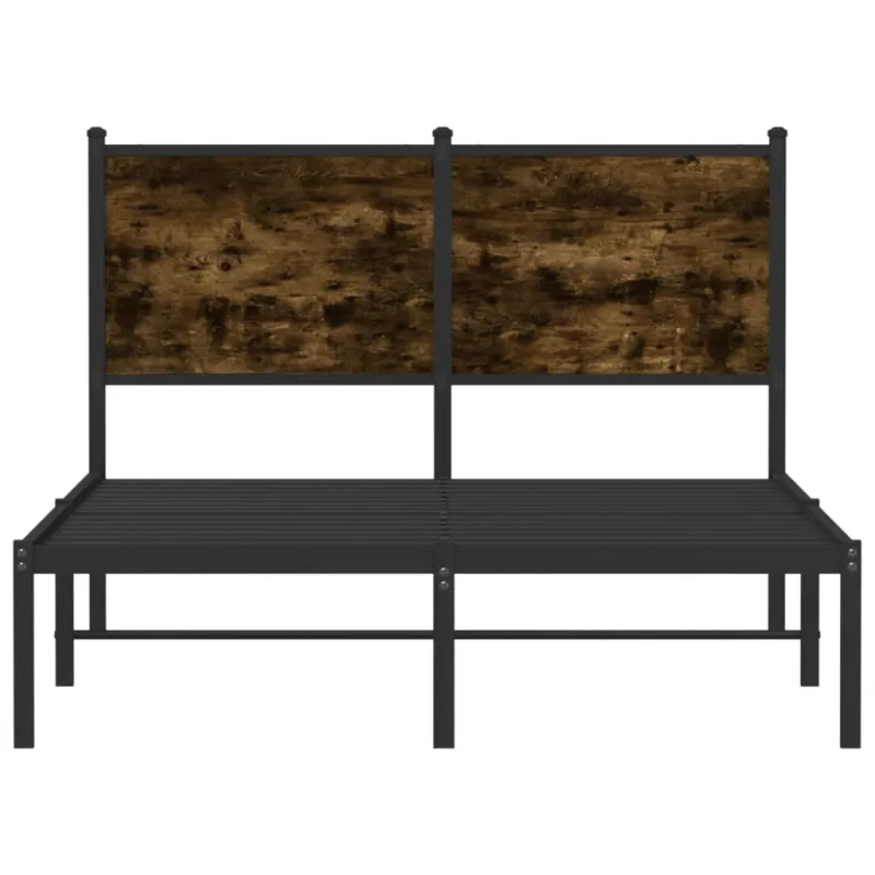 Lovos rėmas be čiužinio, dūminio ąžuolo, 120x200cm, metalas