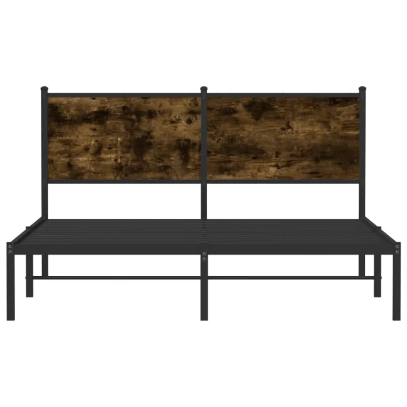Lovos rėmas be čiužinio, dūminio ąžuolo, 140x200cm, metalas