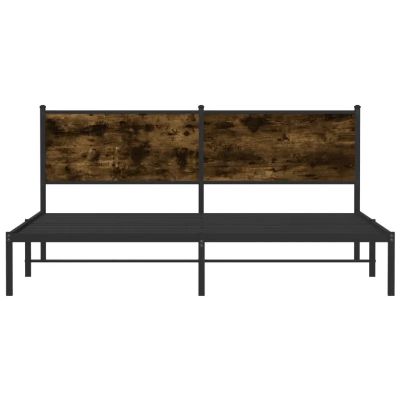 Lovos rėmas be čiužinio, dūminio ąžuolo, 180x200cm, metalas