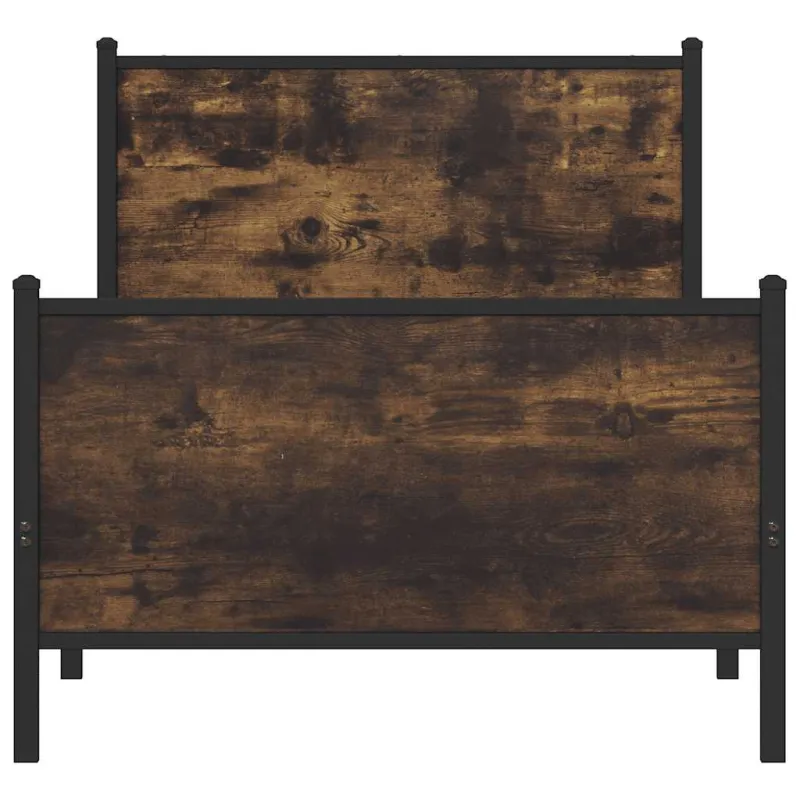 Lovos rėmas be čiužinio, dūminio ąžuolo, 80x200cm, metalas