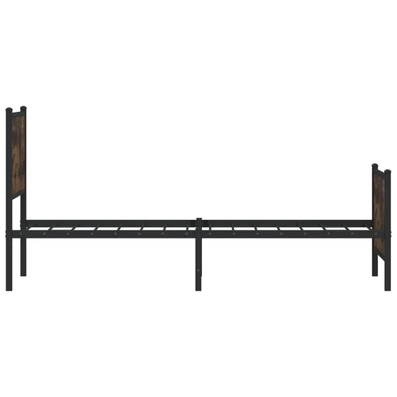 Lovos rėmas be čiužinio, dūminio ąžuolo, 90x200cm, metalas