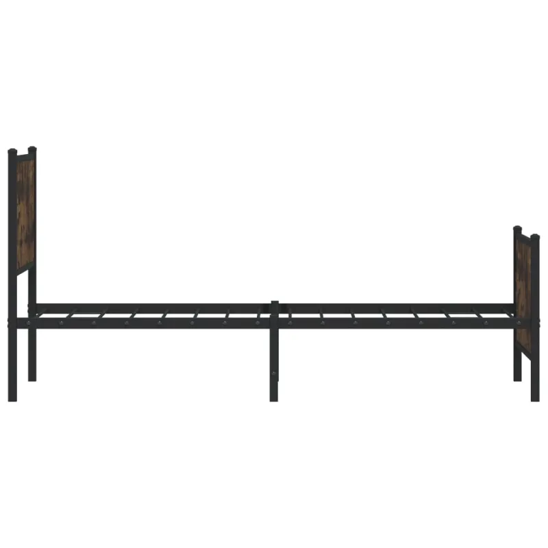 Lovos rėmas be čiužinio, dūminio ąžuolo, 100x190cm, metalas