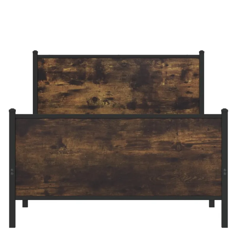 Lovos rėmas be čiužinio, dūminio ąžuolo, 100x200cm, metalas