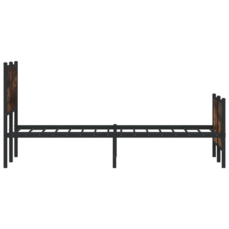 Lovos rėmas be čiužinio, dūminio ąžuolo, 120x190cm, metalas