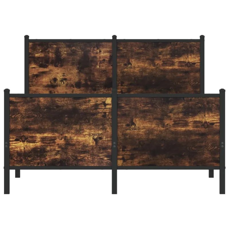 Lovos rėmas be čiužinio, dūminio ąžuolo, 120x200cm, metalas