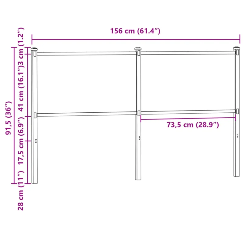 Pakaitinis galvūgalis, dūminio ąžuolo spalvos, 150cm, mediena ir plienas