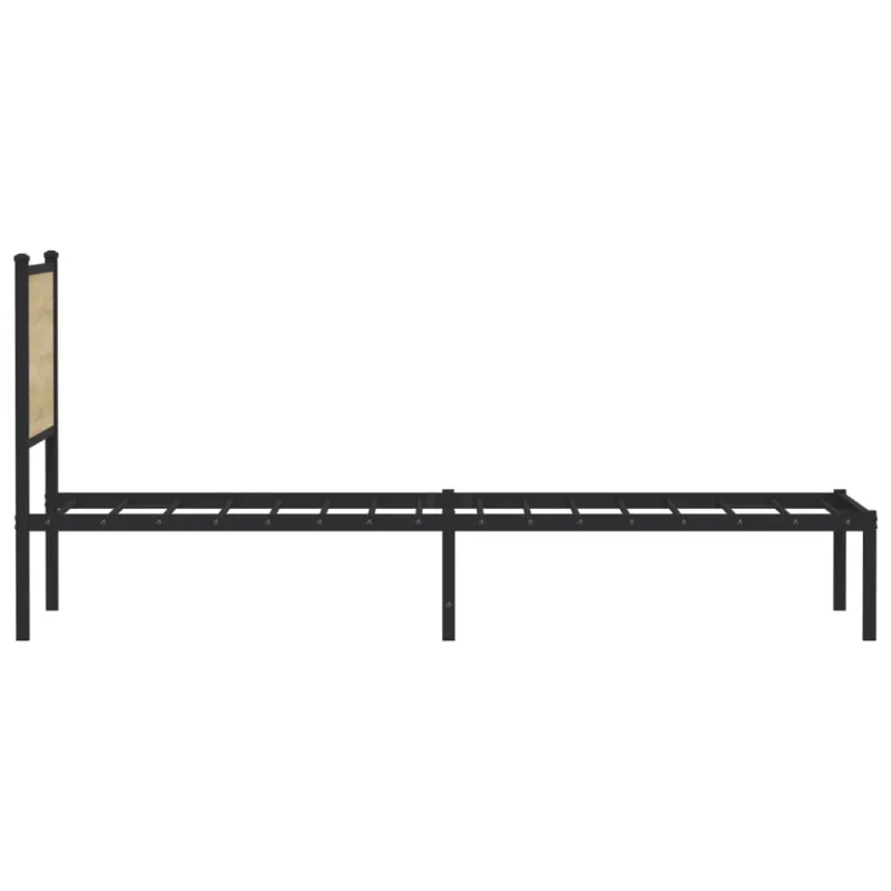 Lovos rėmas be čiužinio, sonoma ąžuolo, 75x190cm, metalas