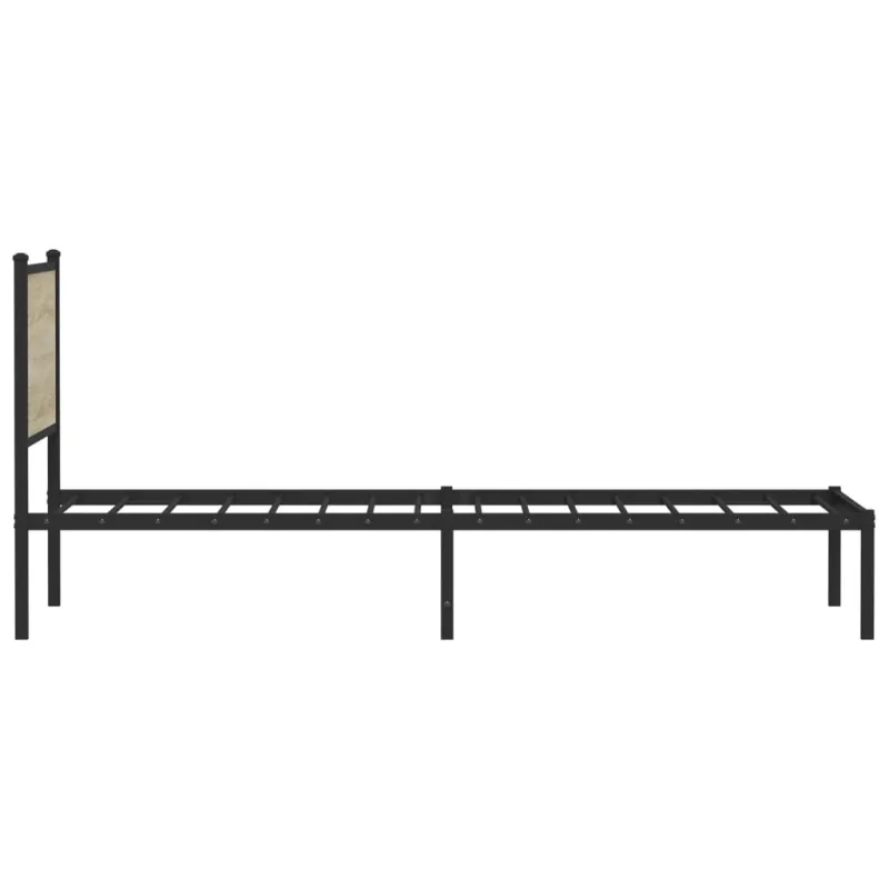 Lovos rėmas be čiužinio, sonoma ąžuolo, 107x203cm, metalas