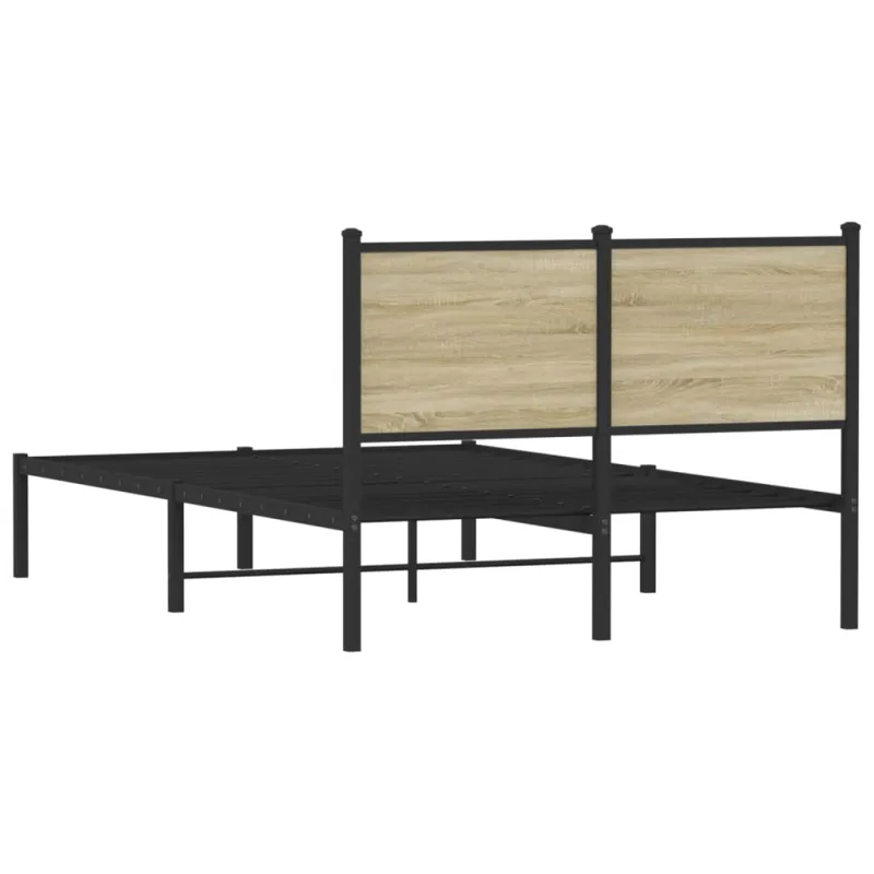 Lovos rėmas be čiužinio, sonoma ąžuolo, 120x200cm, metalas