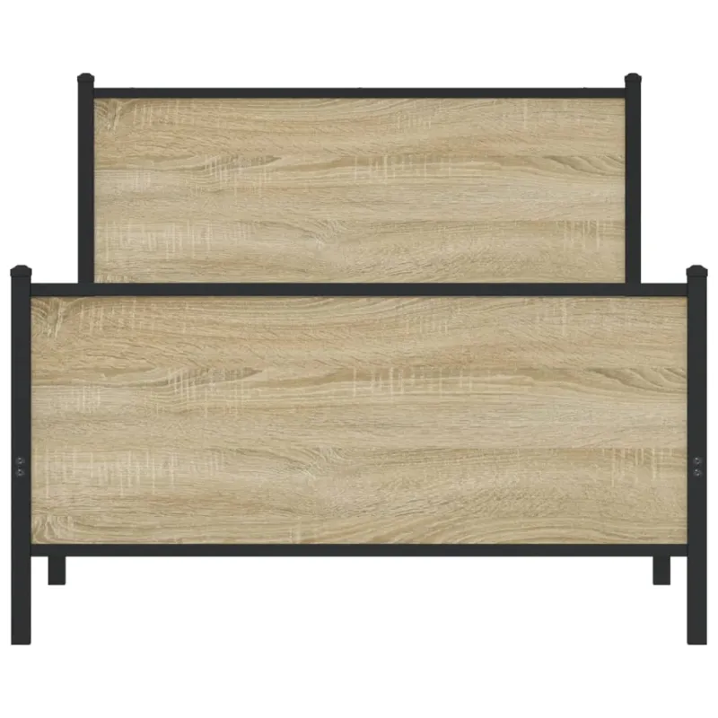Lovos rėmas be čiužinio, sonoma ąžuolo, 107x203cm, metalas