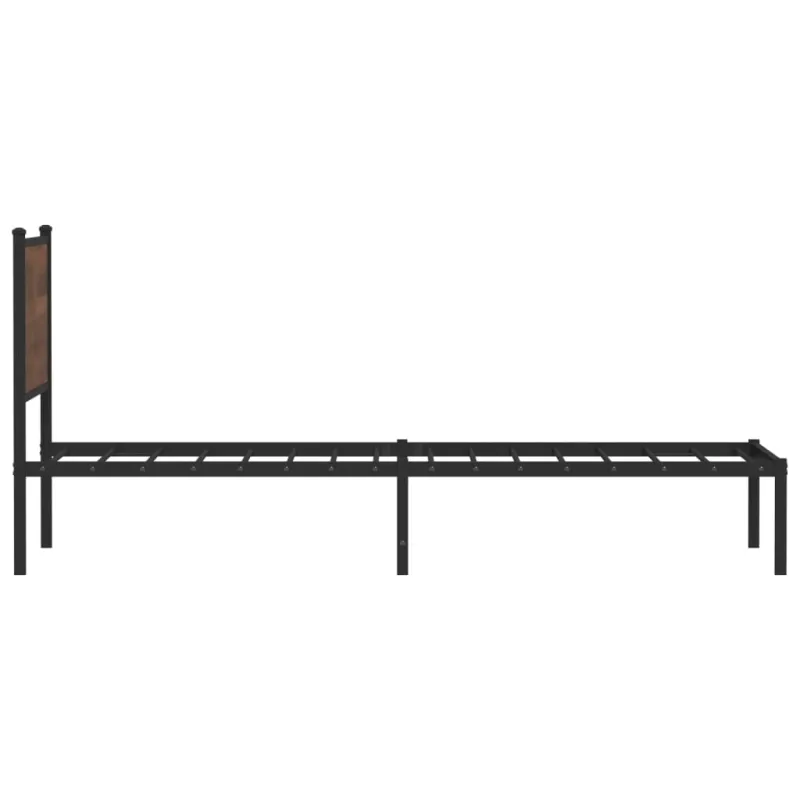 Metalinis lovos rėmas be čiužinio Rudas ąžuolas 80x200 cm