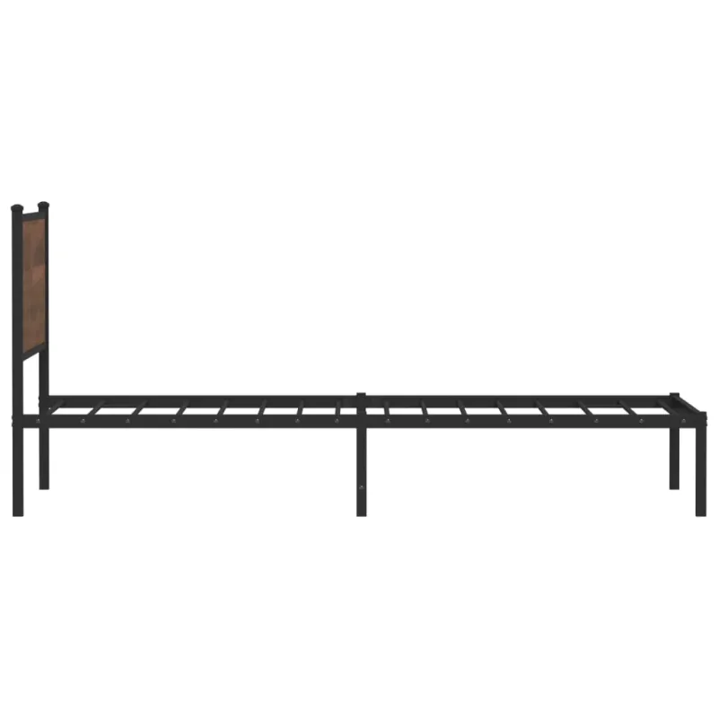 Lovos rėmas be čiužinio, rudas ąžuolo, 107x203cm, metalas