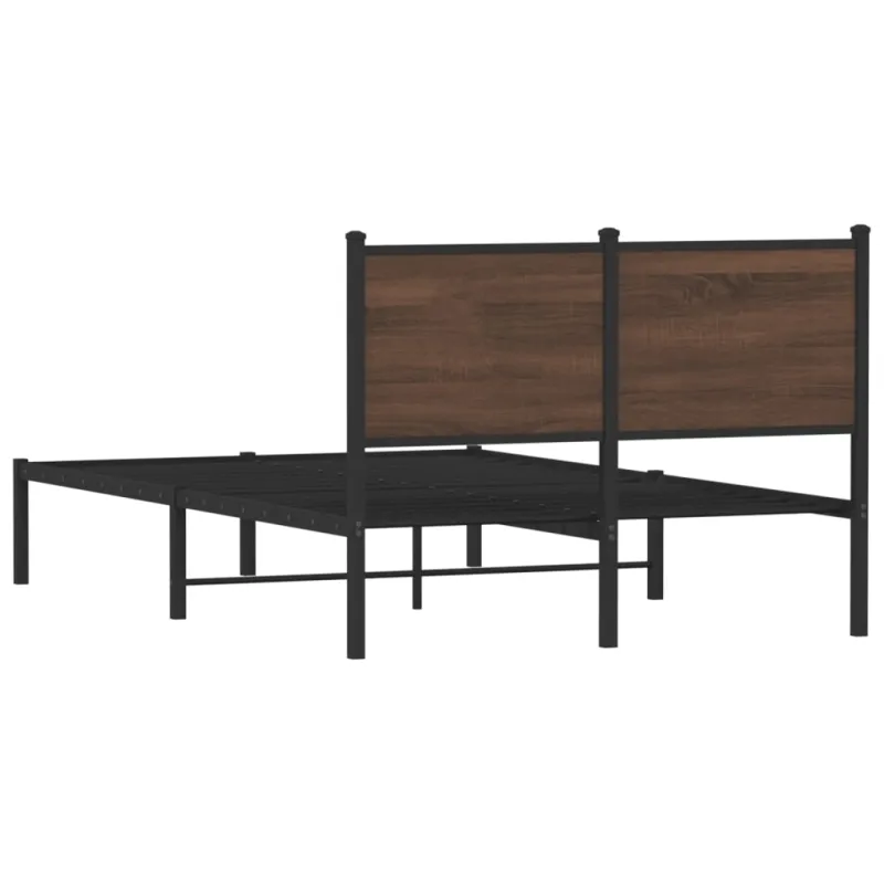 Lovos rėmas be čiužinio, rudas ąžuolo, 120x200cm, metalas