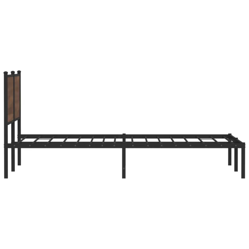 Lovos rėmas be čiužinio, rudas ąžuolo, 140x200cm, metalas