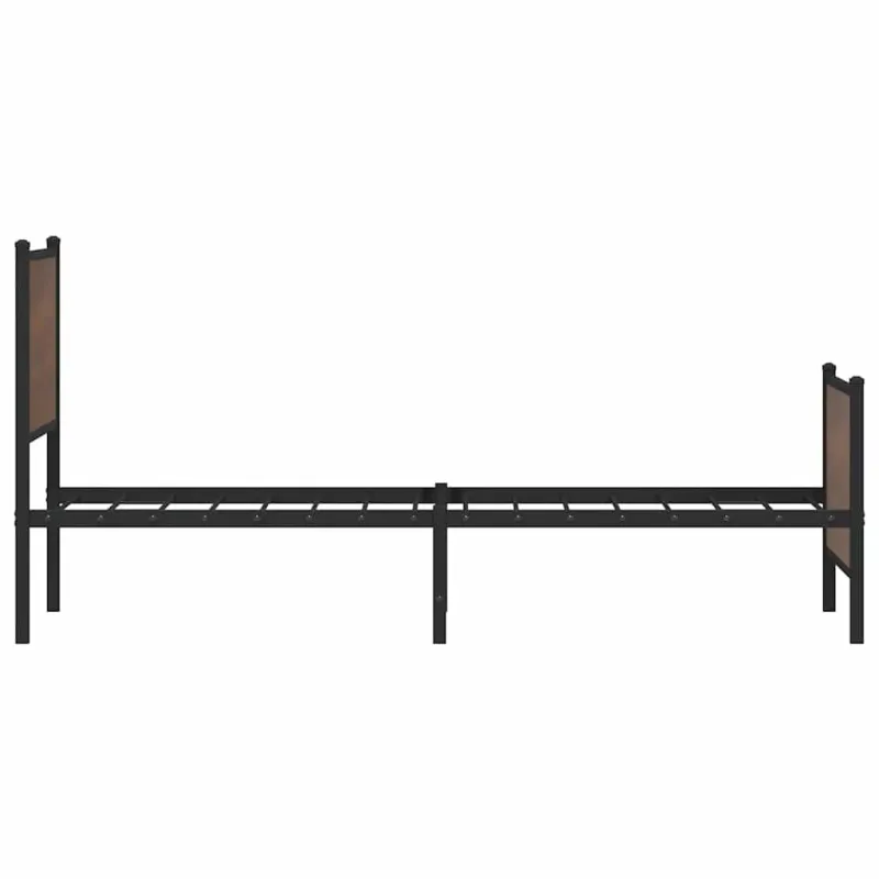 Metalinis lovos rėmas be čiužinio Rudas ąžuolas 80x200 cm