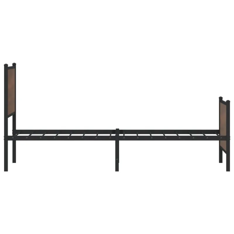 Lovos rėmas be čiužinio, rudas ąžuolo, 90x200cm, metalas