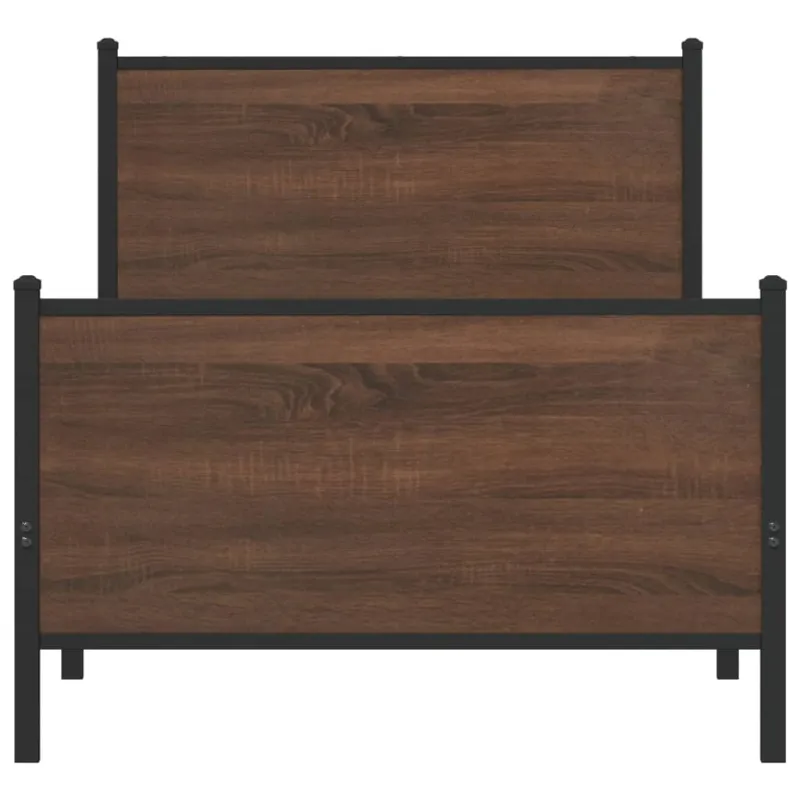 Lovos rėmas be čiužinio, rudas ąžuolo, 107x203cm, metalas