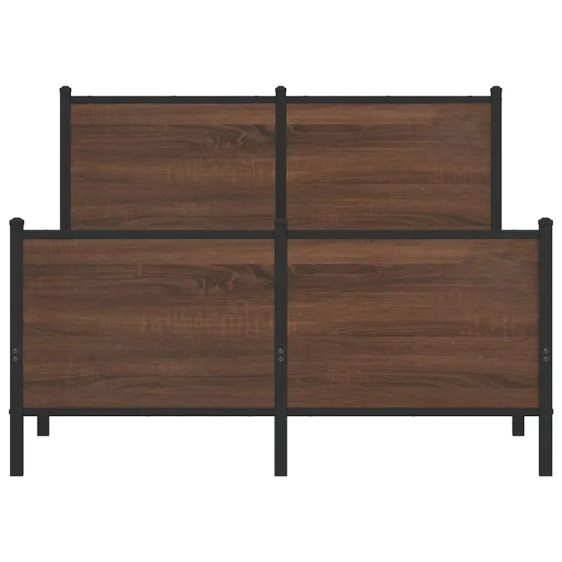 Lovos rėmas be čiužinio, rudas ąžuolo, 120x200cm, metalas