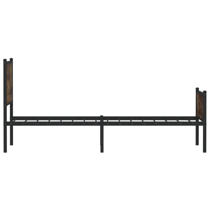 Lovos rėmas be čiužinio, dūminio ąžuolo, 90x200cm, metalas