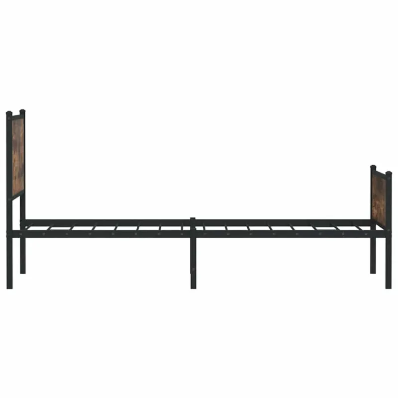 Lovos rėmas be čiužinio, dūminio ąžuolo, 107x203cm, metalas