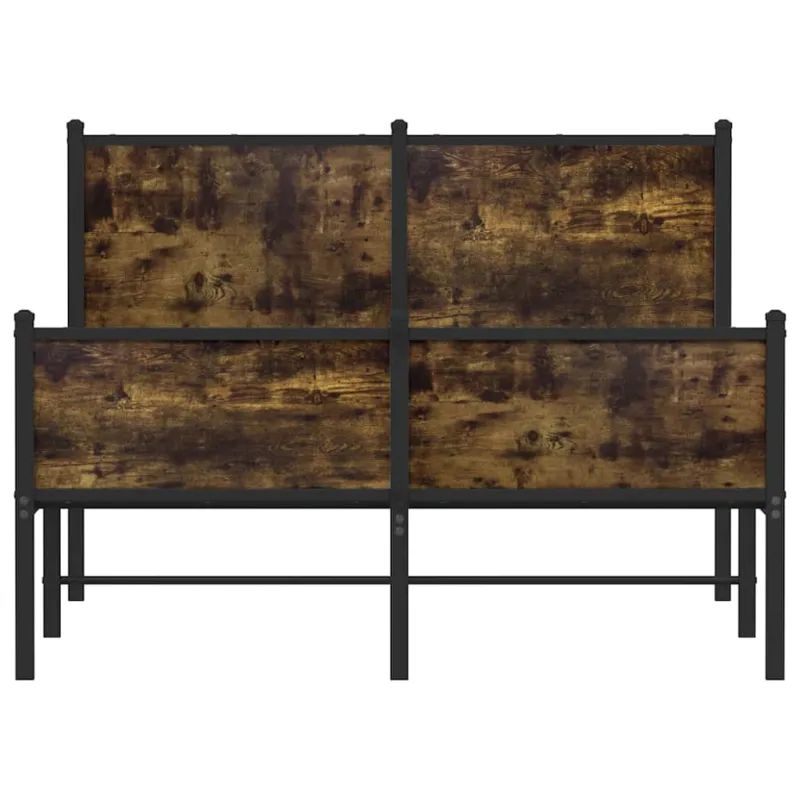 Lovos rėmas be čiužinio, dūminio ąžuolo, 120x190cm, metalas