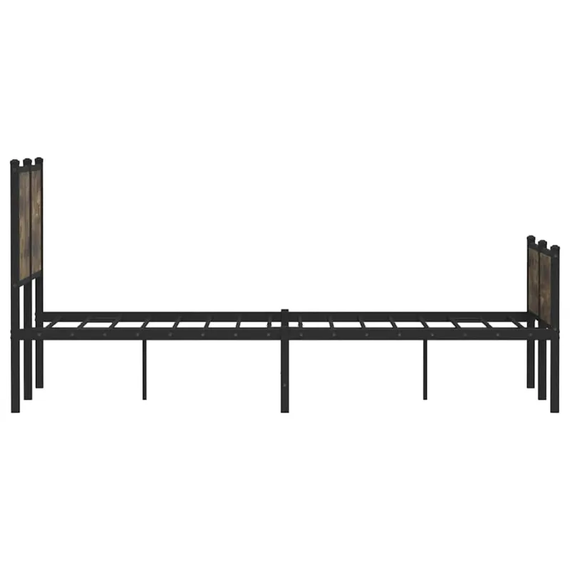 Lovos rėmas be čiužinio, dūminio ąžuolo, 120x190cm, metalas