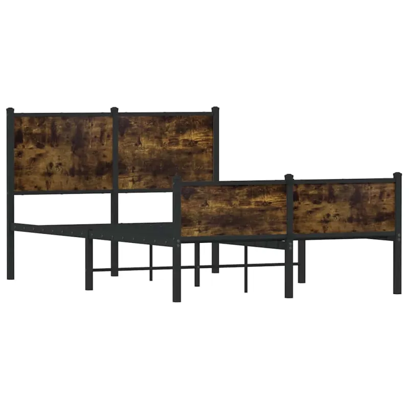 Lovos rėmas be čiužinio, dūminio ąžuolo, 120x200cm, metalas