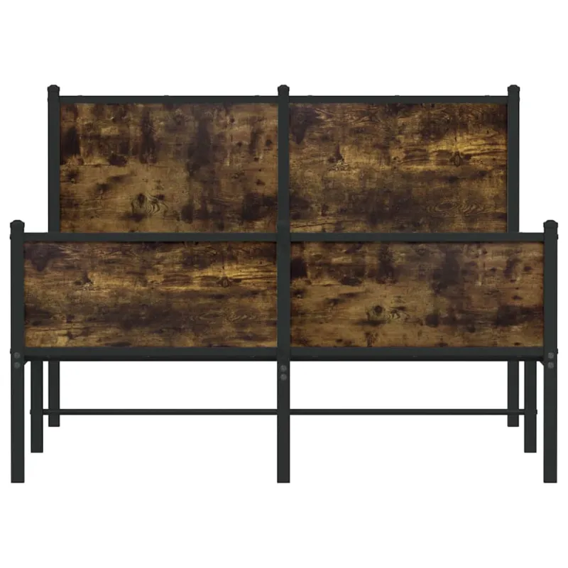Lovos rėmas be čiužinio, dūminio ąžuolo, 120x200cm, metalas