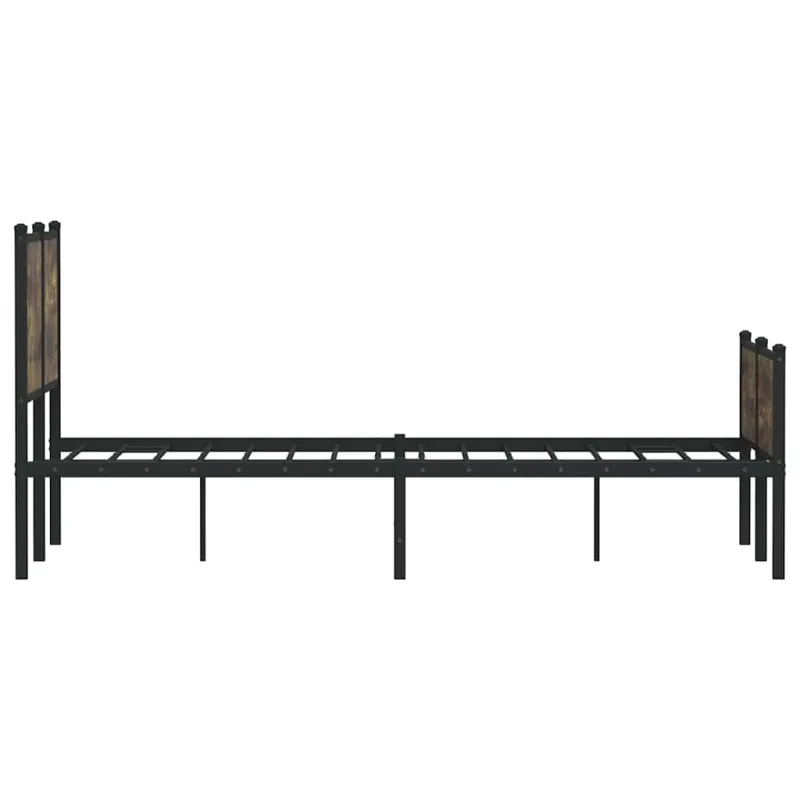 Lovos rėmas be čiužinio, dūminio ąžuolo, 120x200cm, metalas