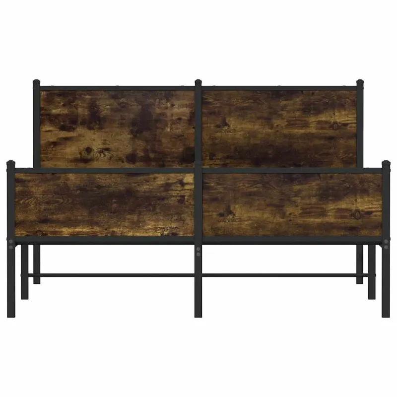 Lovos rėmas be čiužinio, dūminio ąžuolo, 140x190cm, metalas