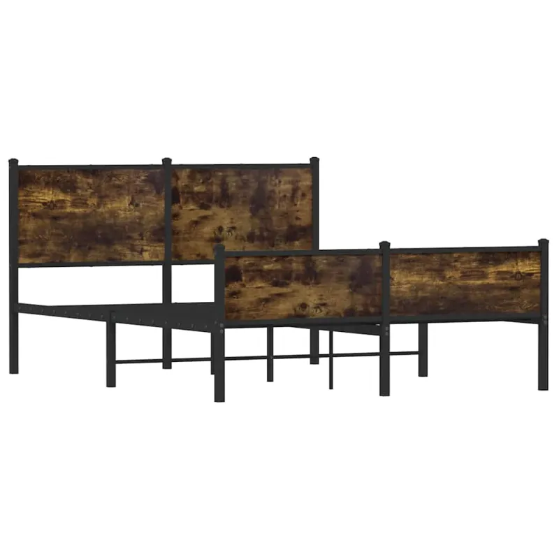 Lovos rėmas be čiužinio, dūminio ąžuolo, 140x200cm, metalas
