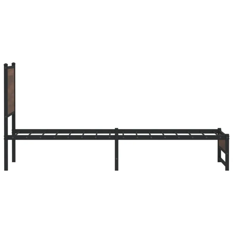 Metalinis lovos rėmas be čiužinio Rudas ąžuolas 75x190 cm