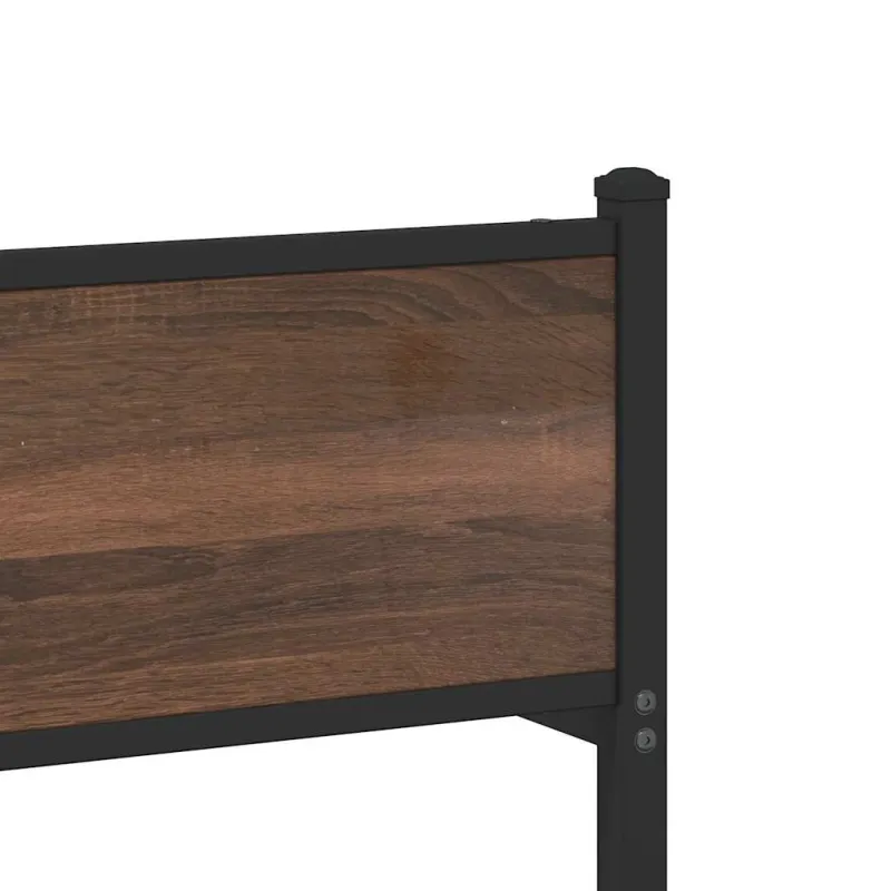 Lovos rėmas be čiužinio, rudas ąžuolo, 100x200cm, metalas