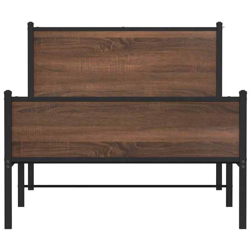 Lovos rėmas be čiužinio, rudas ąžuolo, 107x203cm, metalas