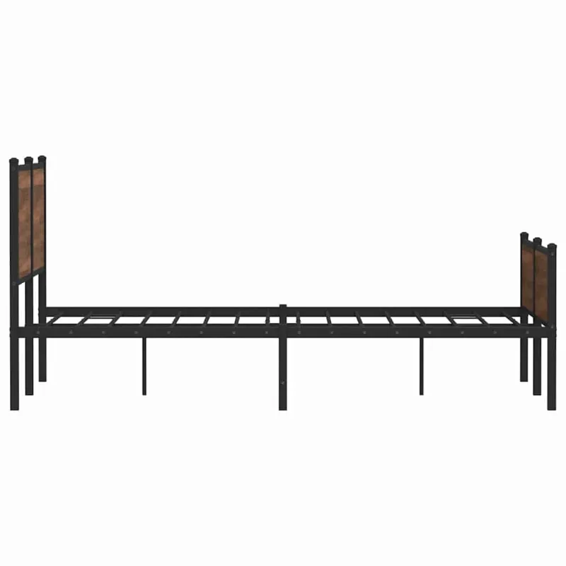 Lovos rėmas be čiužinio, rudas ąžuolo, 140x200cm, metalas