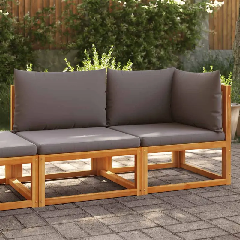 Dvivietė sodo sofa su pagalvėlėmis, akacijos mediena ir virvė