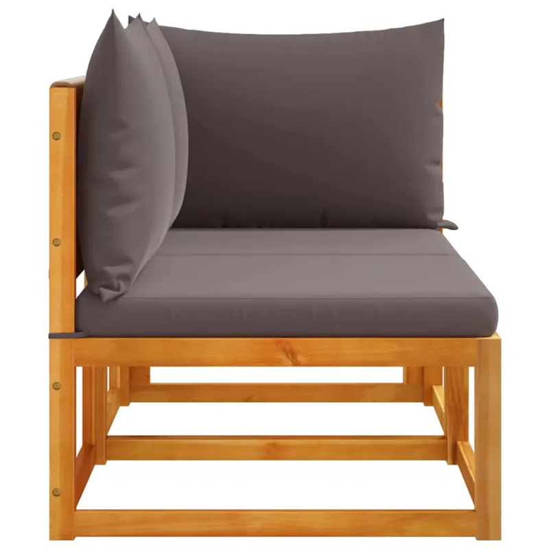 Dvivietė sodo sofa su pagalvėlėmis, akacijos mediena ir virvė
