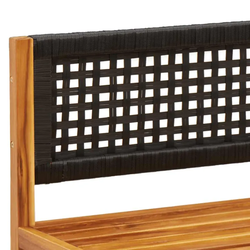 Sodo kampinė sofa su pagalvėlėmis, akacijos mediena ir rotangas