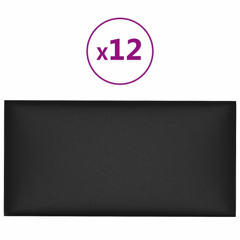 Sieninis galvūgalis 12 pcs Juodas 30 x 15 cm audinys