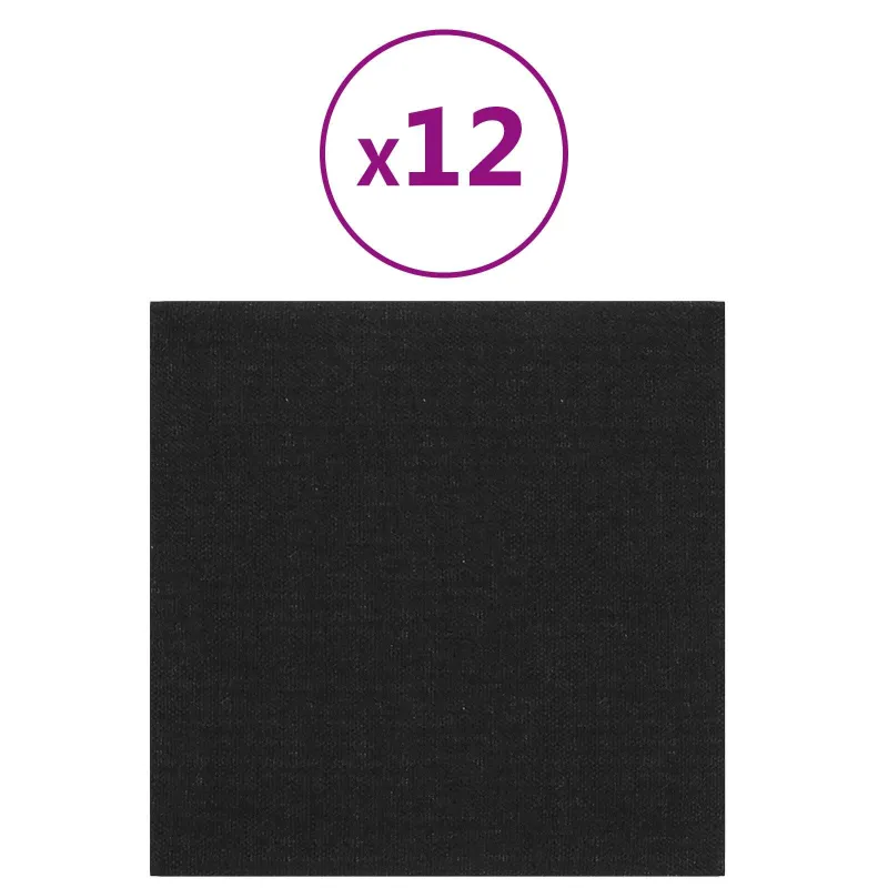 Sieninis galvūgalis 12 pcs Juoda 30 x 30 cm audinys
