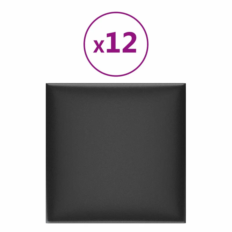 Sieninis galvūgalis 12 pcs Juodas 30 x 30 cm audinys