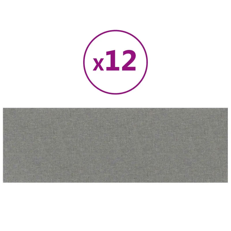 Sieninis galvūgalis 12 pcs Šviesiai pilka 90 x 30 cm audinys