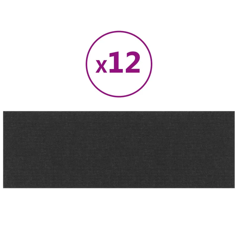 Sieninis galvūgalis 12 pcs Juoda 90 x 30 cm audinys