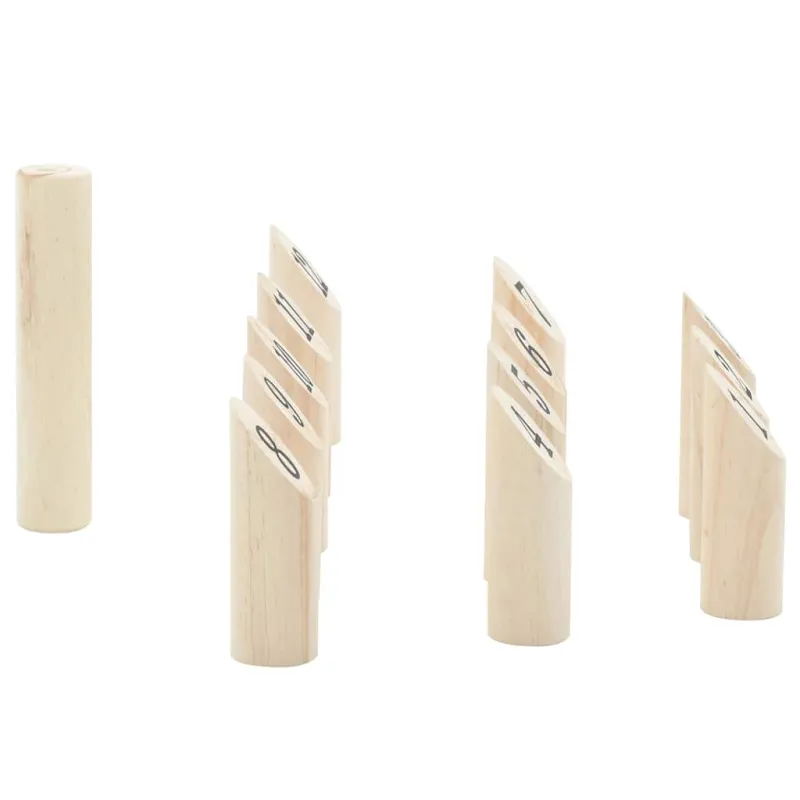Žaidimo Number Kubb rinkinys su krepšiu, 13 dalių, pušis