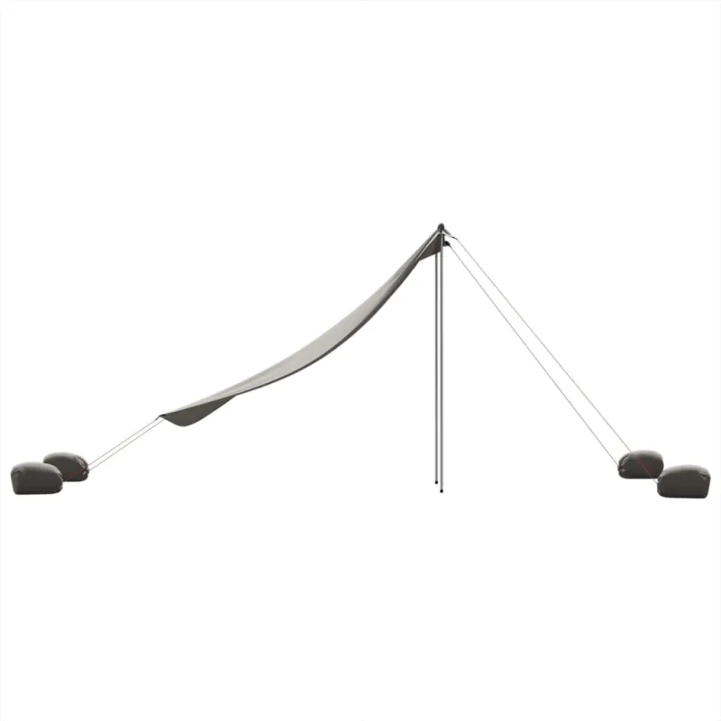 Paplūdimio skliautas su smėlio maišais, pilkas, 214x236cm